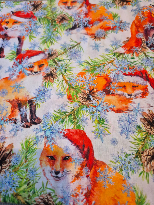 Christmas Fox Cotton