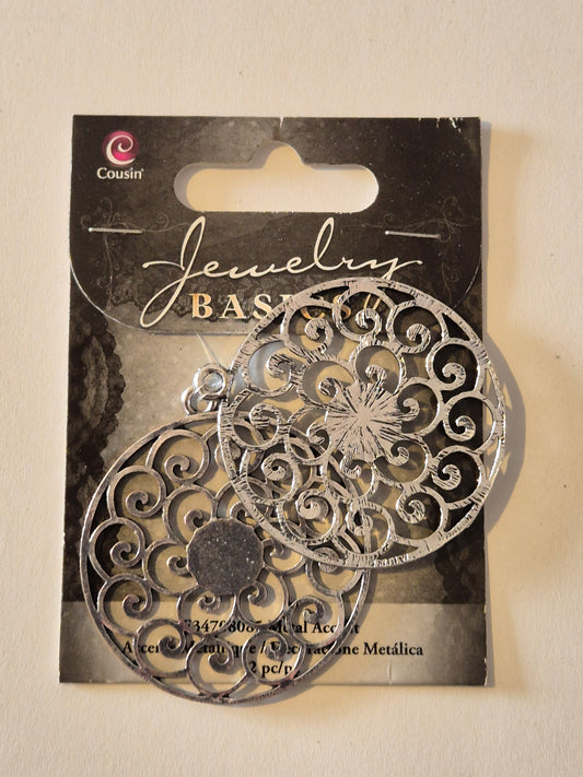 2pc Metal Large Charms