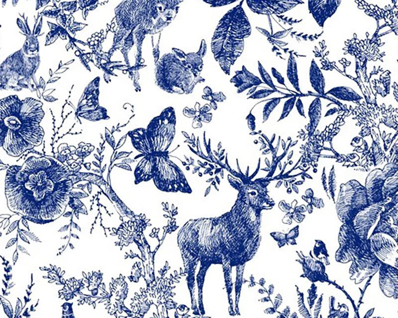 Little Johnny Blue Ink Forest Cotton