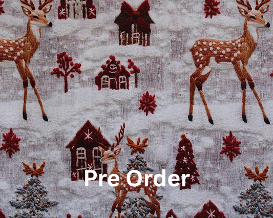 Little Johnny Embroidered Reindeer Cotton